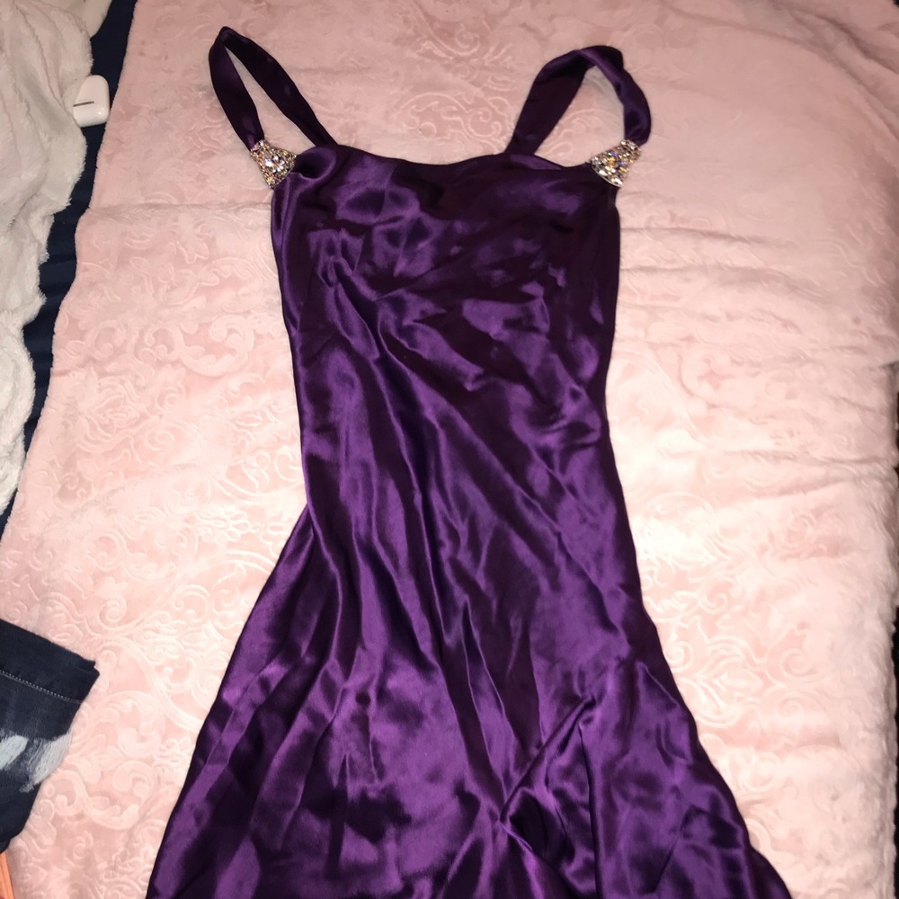 Women’s satin cowl neck dress